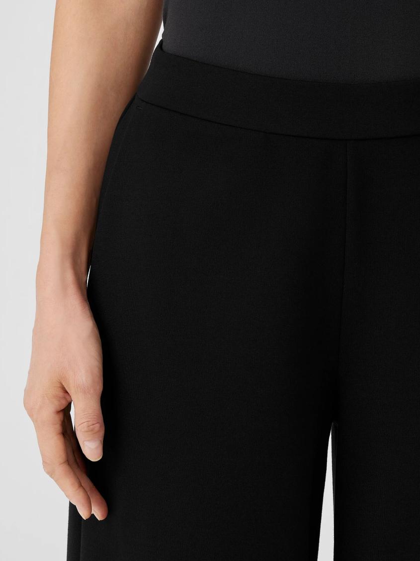 Eileen Fisher Pants, Shorts &amp; Jumpsuits | Washable Flex Ponte Wide-Leg Pant Black - Women