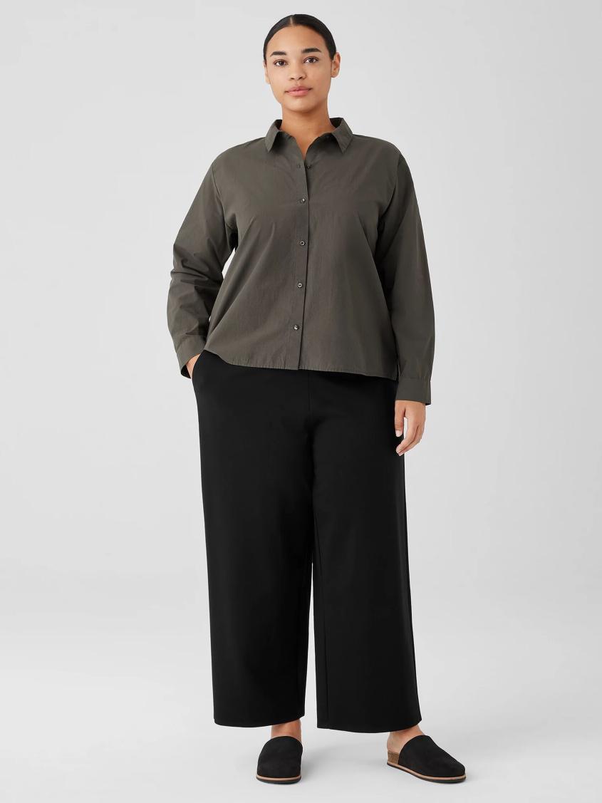 Eileen Fisher Pants, Shorts &amp; Jumpsuits | Washable Flex Ponte Wide-Leg Pant Black - Women