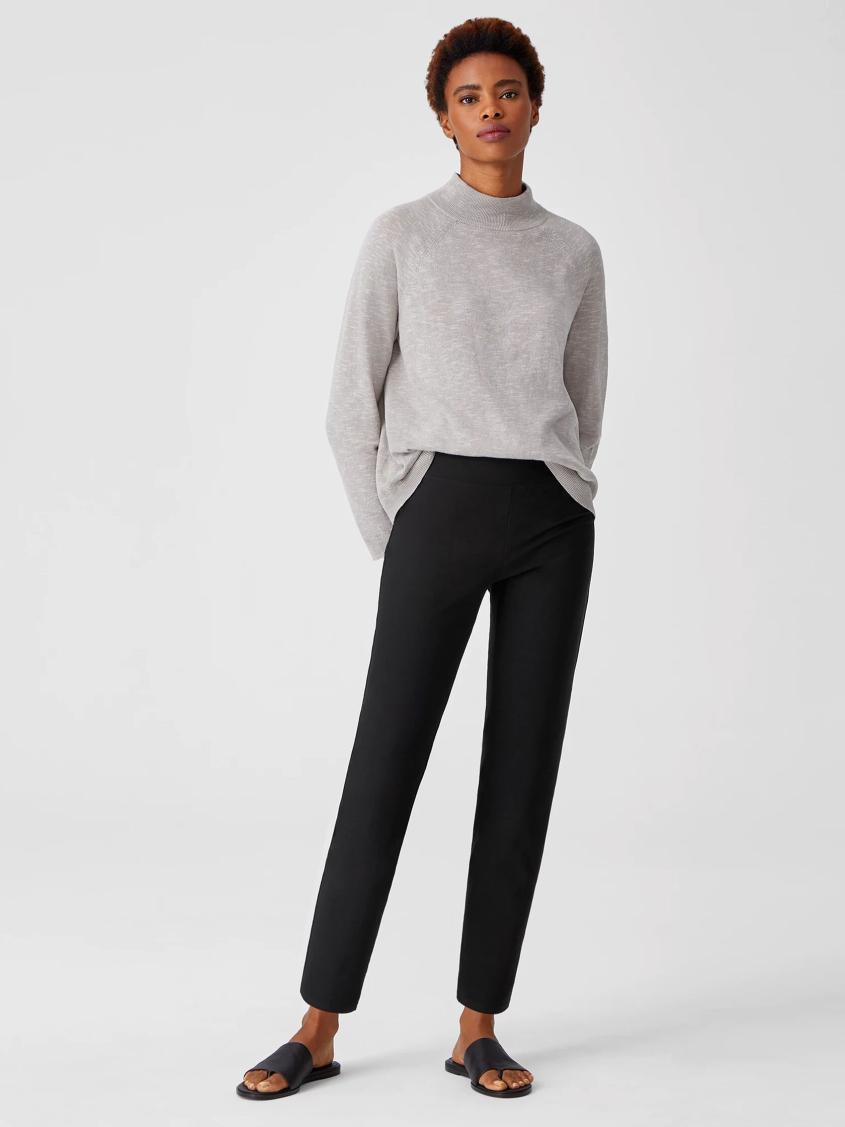 Eileen Fisher Pants, Shorts &amp; Jumpsuits | Washable Stretch Crepe High Waisted Pant Black - Women
