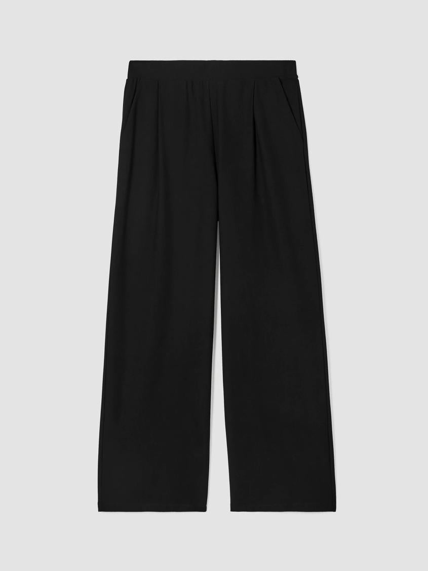 Eileen Fisher Pants, Shorts &amp; Jumpsuits | Washable Stretch Crepe High-Waisted Wide Pant Black - Women