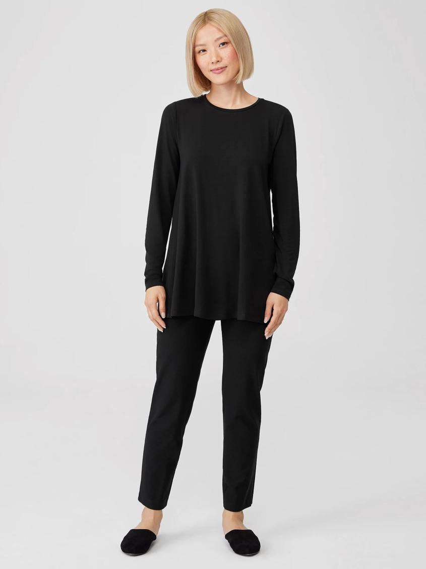 Eileen Fisher Pants, Shorts &amp; Jumpsuits | Washable Stretch Crepe Slim Ankle Pant Black - Women