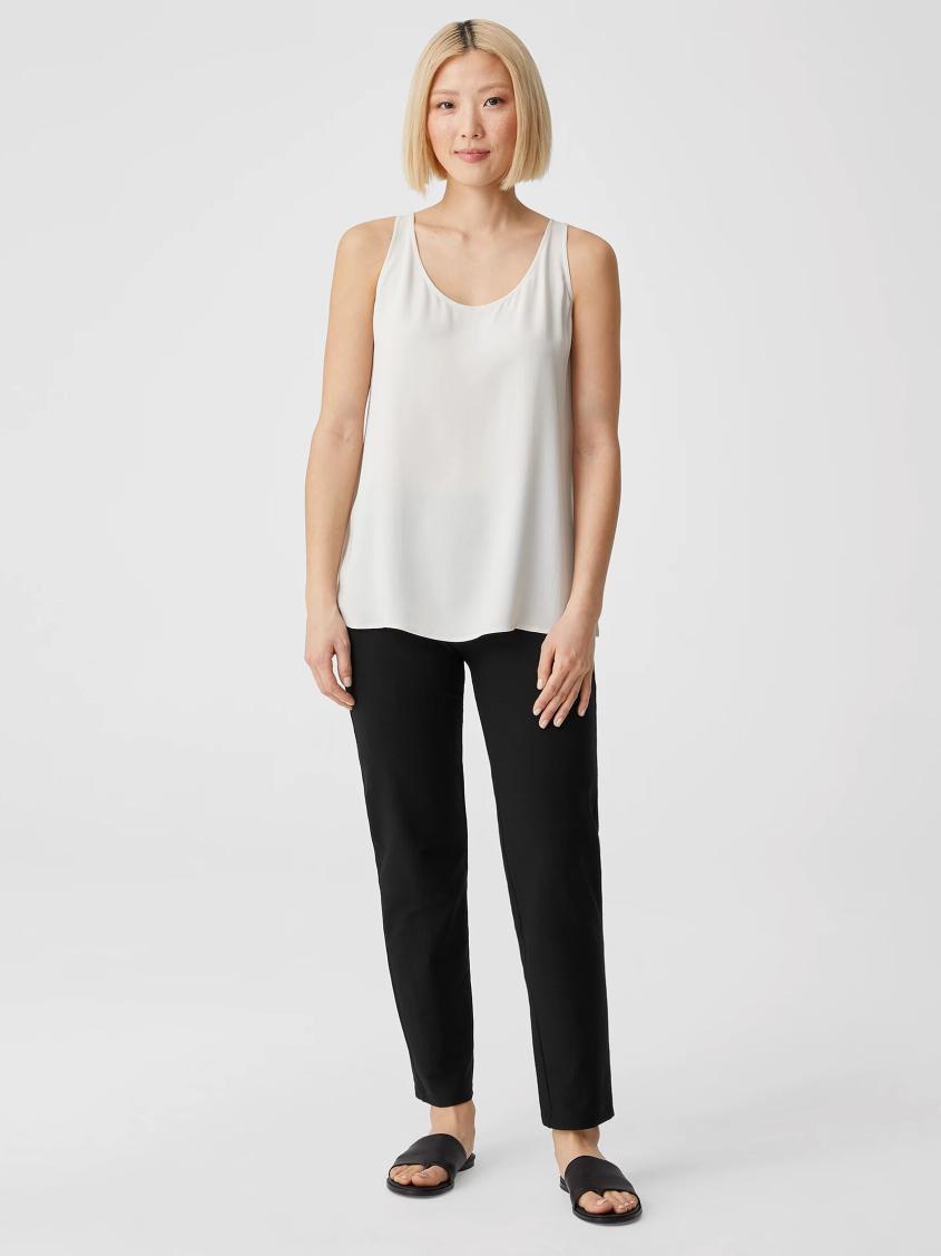 Eileen Fisher Pants, Shorts &amp; Jumpsuits | Washable Stretch Crepe Slim Ankle Pant Black - Women