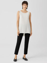 Eileen Fisher Pants, Shorts &amp; Jumpsuits | Washable Stretch Crepe Slim Ankle Pant Black - Women