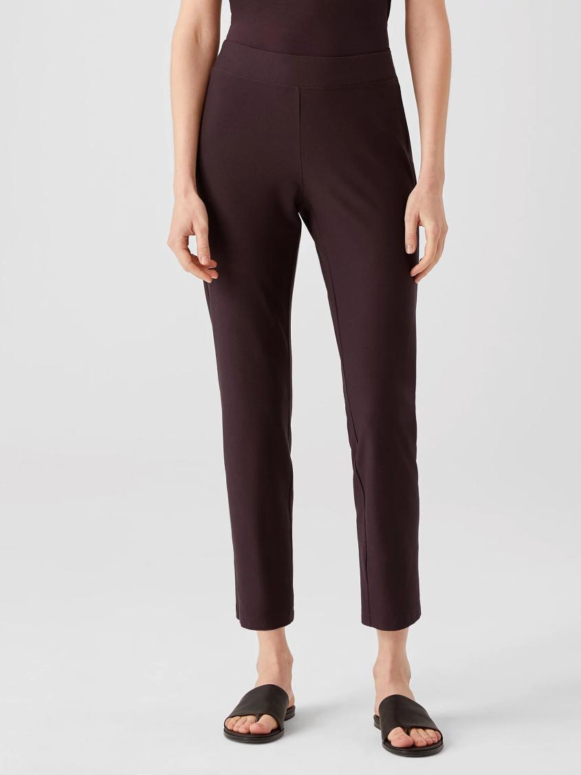 Eileen Fisher Pants, Shorts &amp; Jumpsuits | Washable Stretch Crepe Slim Ankle Pant Cassis - Women