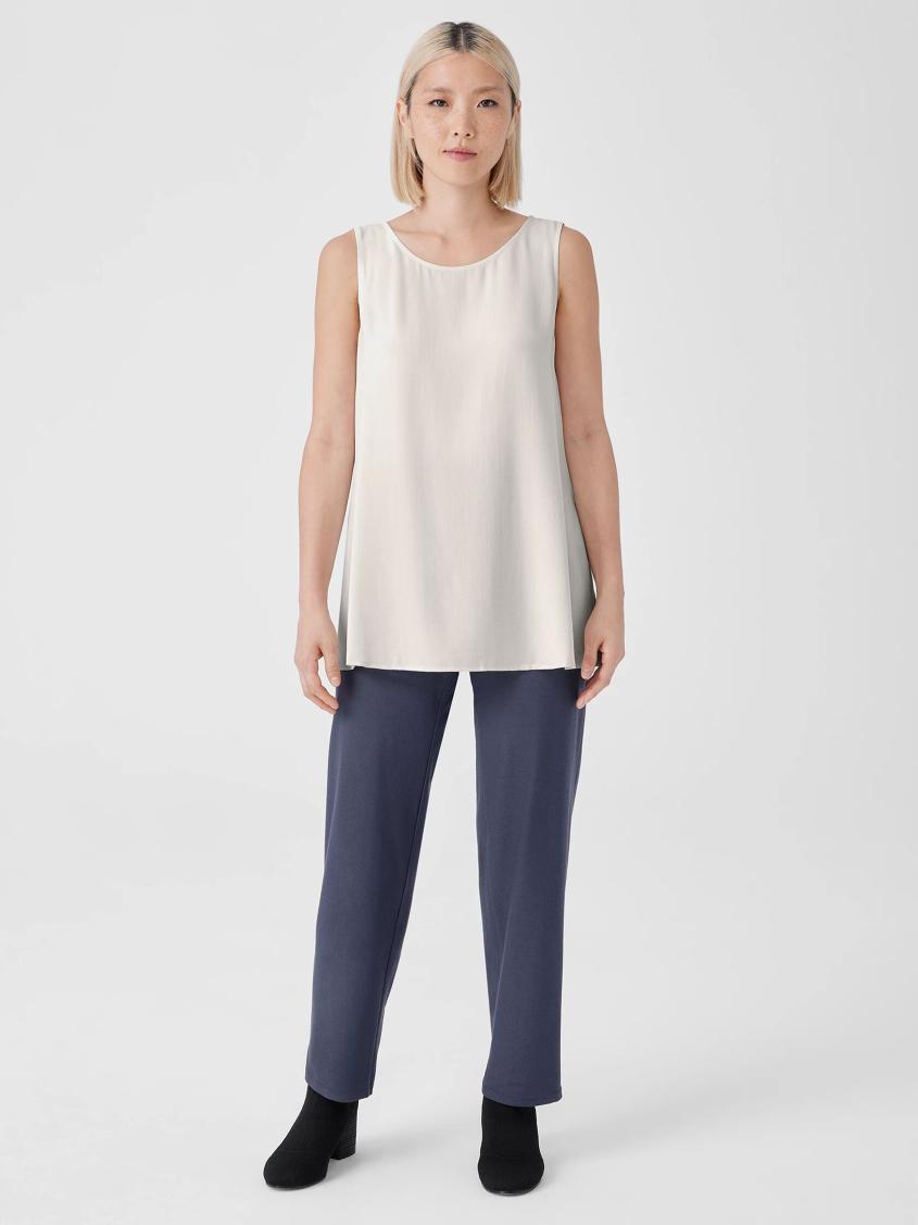 Eileen Fisher Pants, Shorts &amp; Jumpsuits | Washable Stretch Crepe Straight Pant Ocean - Women