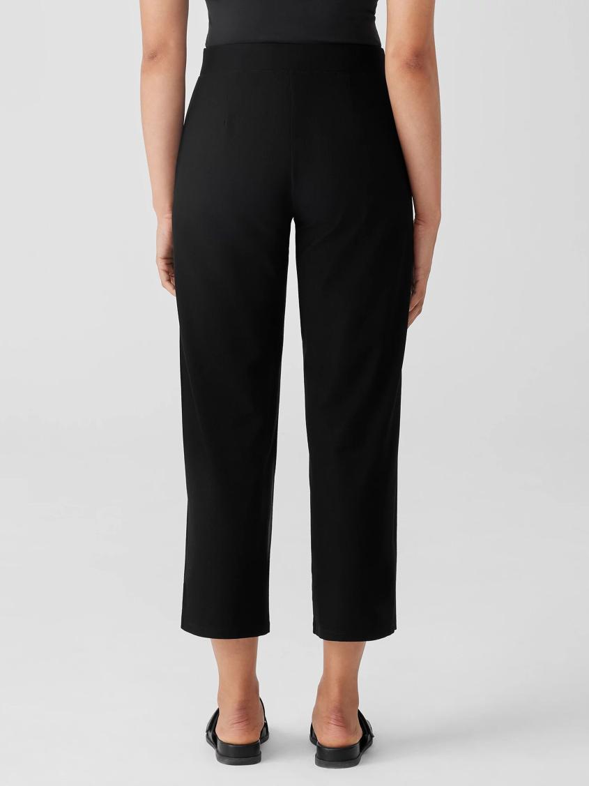 Eileen Fisher Pants, Shorts &amp; Jumpsuits | Washable Stretch Crepe Straight Pant With Yoke Black - Women