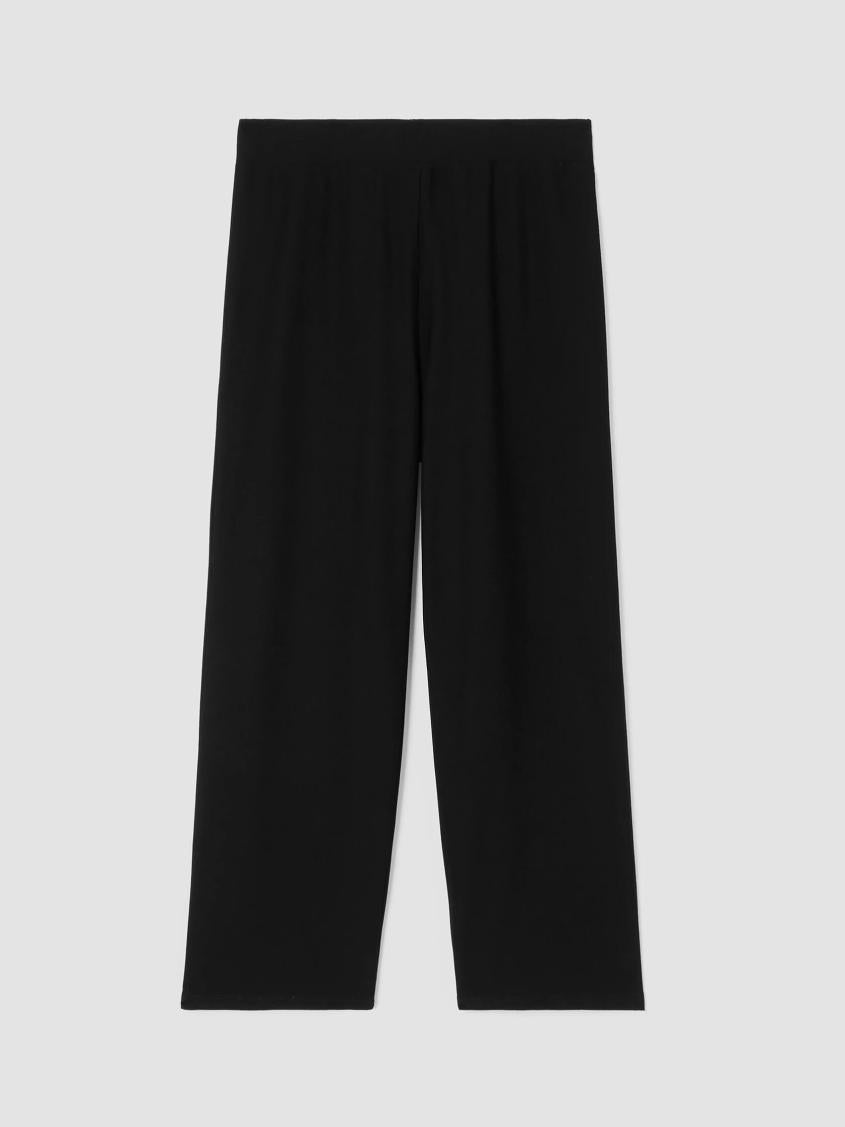 Eileen Fisher Pants, Shorts &amp; Jumpsuits | Washable Stretch Crepe Straight Pant With Yoke Black - Women