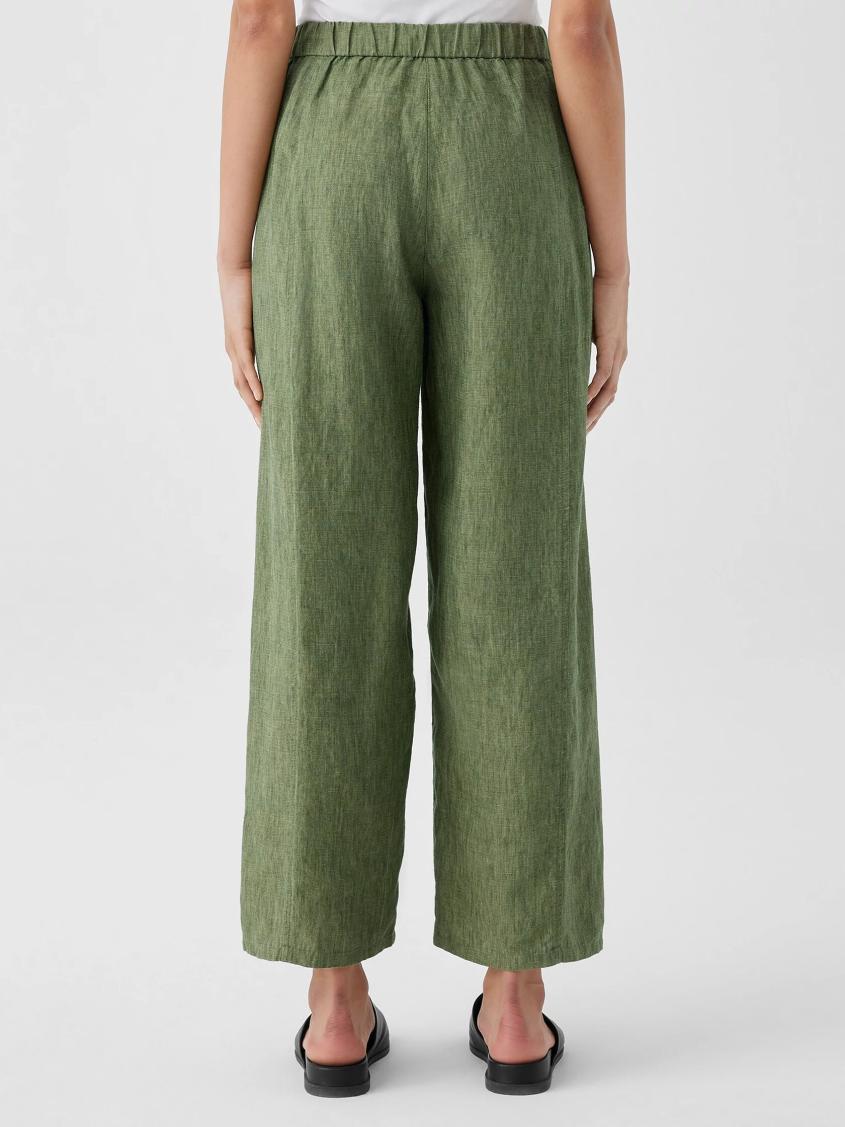 Eileen Fisher Pants, Shorts &amp; Jumpsuits | Washed Organic Linen Délavé Wide Trouser Pant Coriander - Women