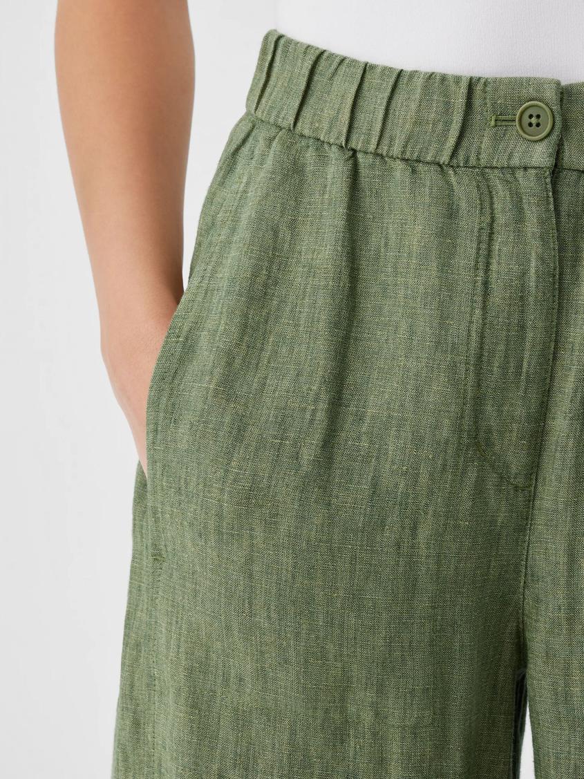 Eileen Fisher Pants, Shorts &amp; Jumpsuits | Washed Organic Linen Délavé Wide Trouser Pant Coriander - Women