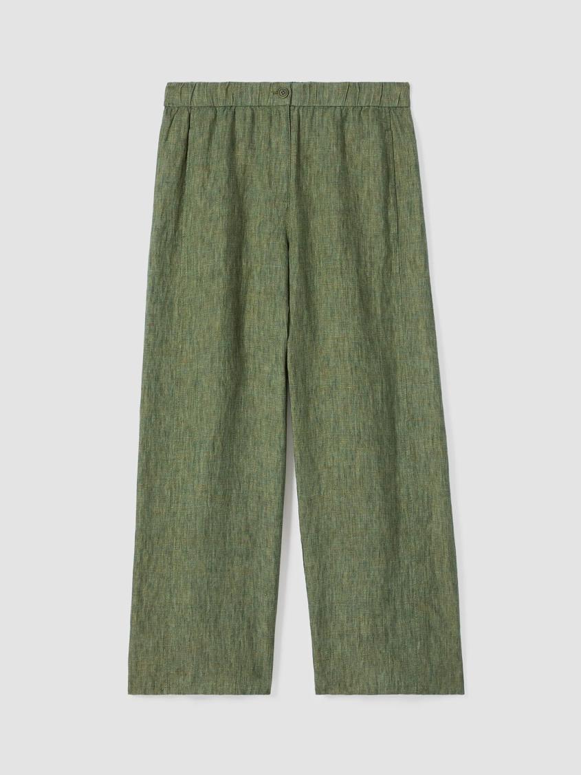 Eileen Fisher Pants, Shorts &amp; Jumpsuits | Washed Organic Linen Délavé Wide Trouser Pant Coriander - Women