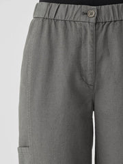 Eileen Fisher Petite | Cotton Hemp Stretch Lantern Pant Black - Women