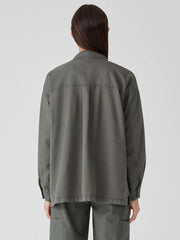 Eileen Fisher Petite | Cotton Hemp Stretch Shirt Jacket Briar - Women