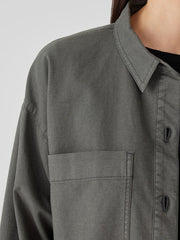 Eileen Fisher Petite | Cotton Hemp Stretch Shirt Jacket Briar - Women