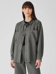 Eileen Fisher Petite | Cotton Hemp Stretch Shirt Jacket Briar - Women