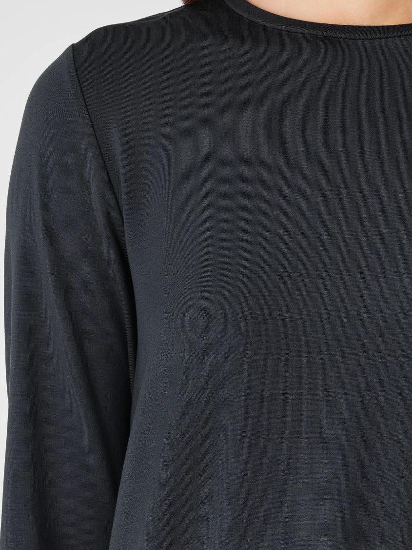 Eileen Fisher Petite | Fine Jersey Crew Neck Top Graphite - Women