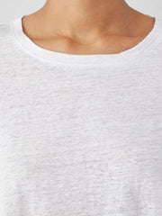 Eileen Fisher Petite | Organic Linen Jersey Crew Neck Tee White - Women