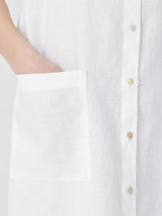 Eileen Fisher Petite | Organic Linen Sleeveless Dress White - Women