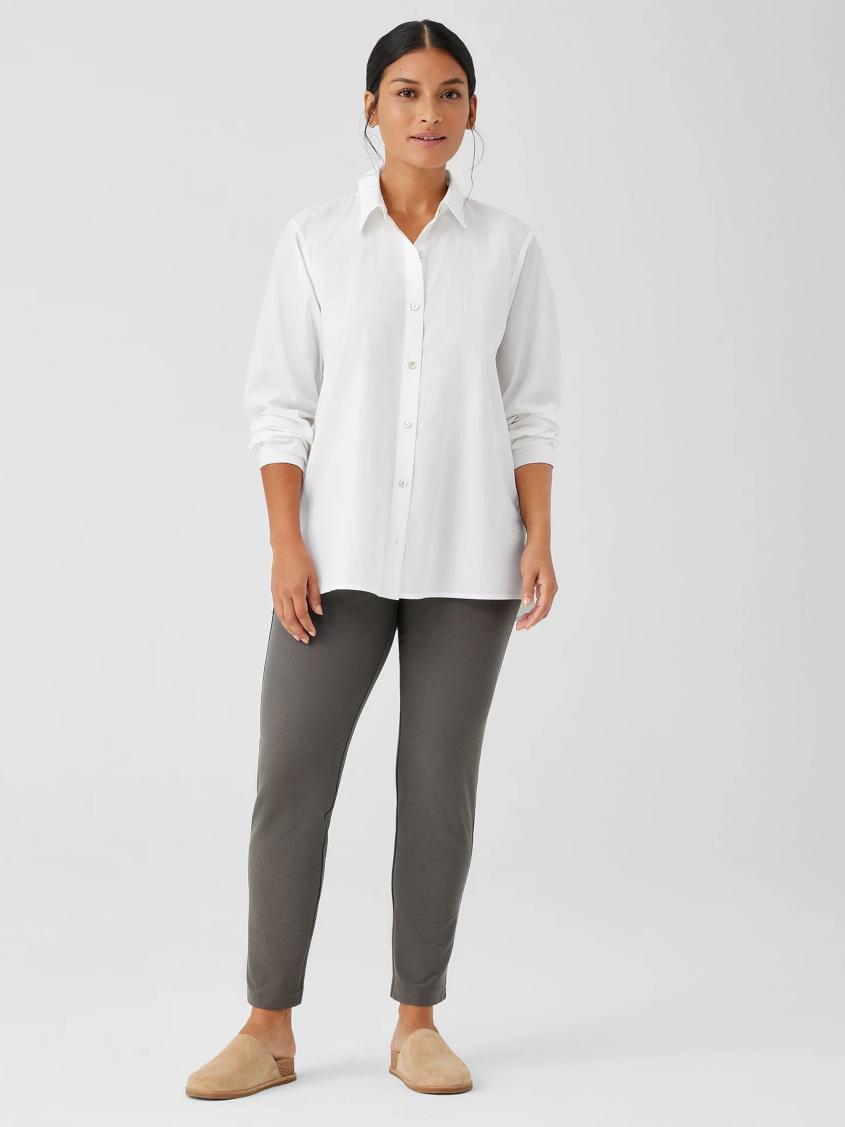 Eileen Fisher Petite | Washable Stretch Crepe Pant White - Women