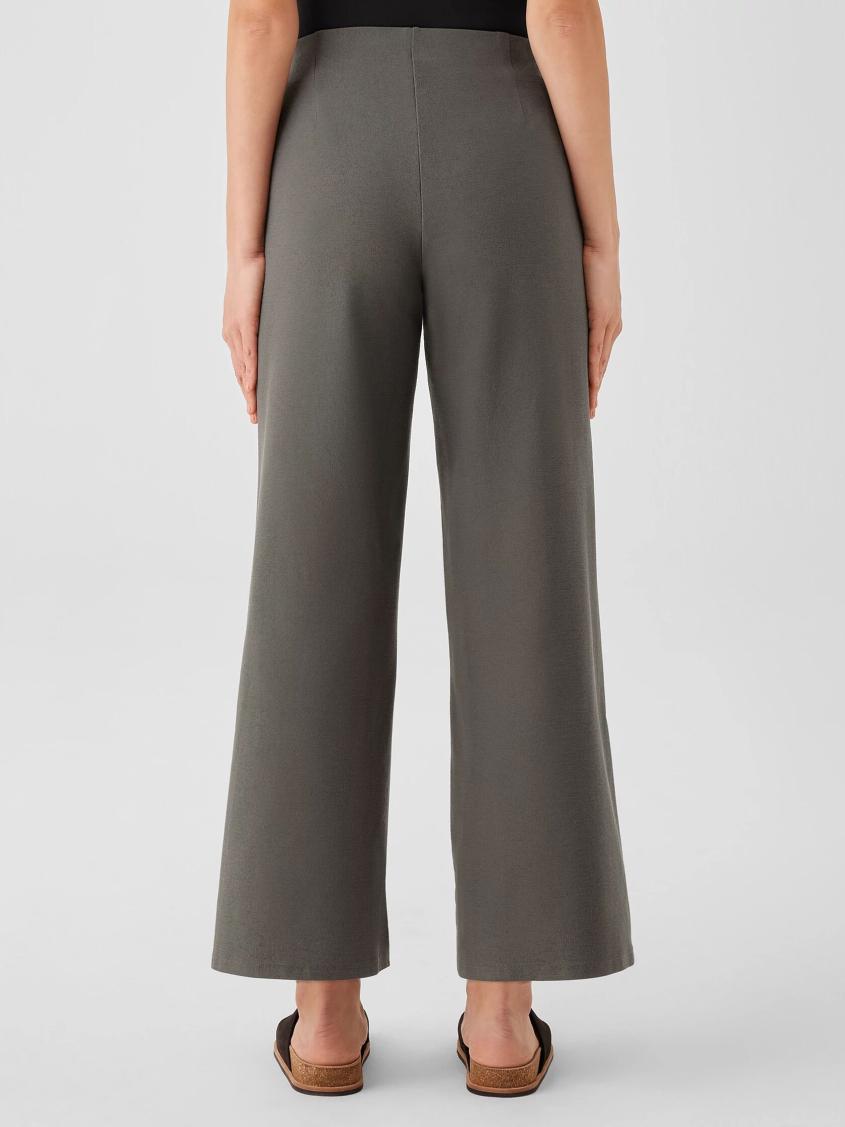 Eileen Fisher Petite | Washable Stretch Crepe Wide-Leg Pant Black - Women
