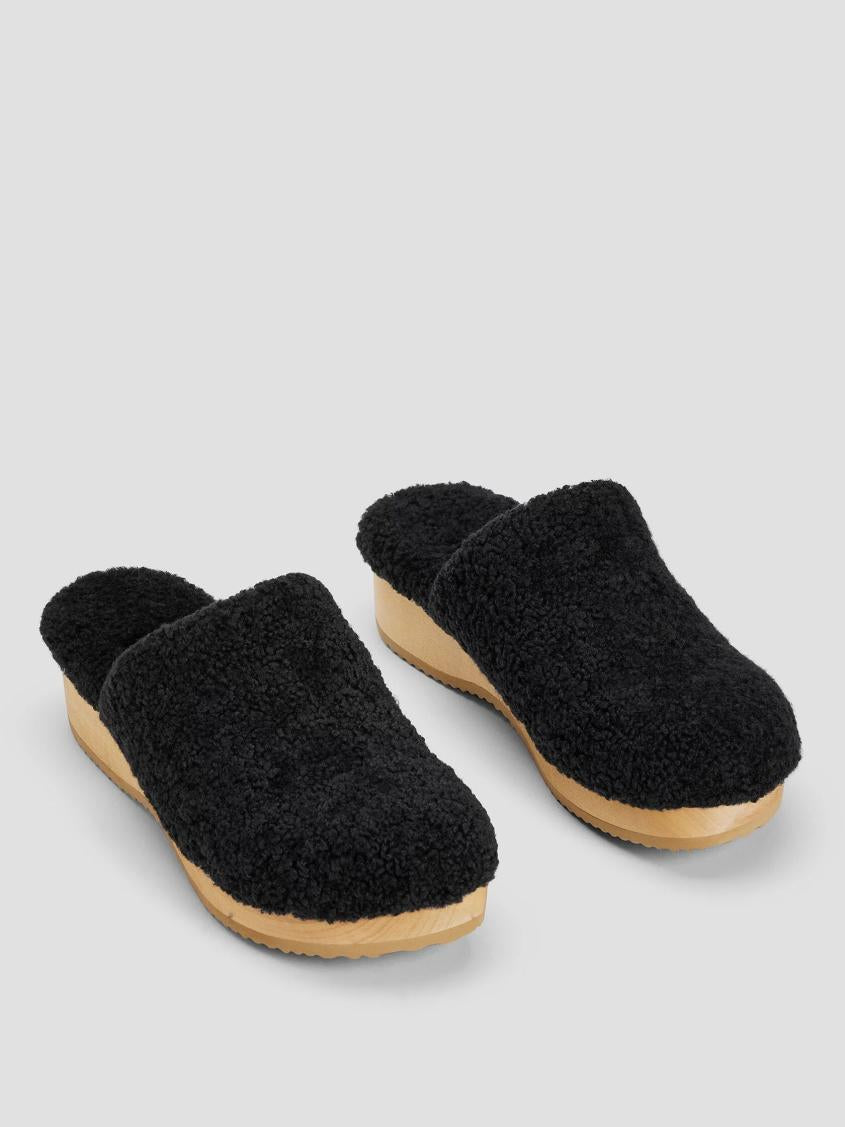 Eileen Fisher Shoes | Curly Shearling Clog Black - Women