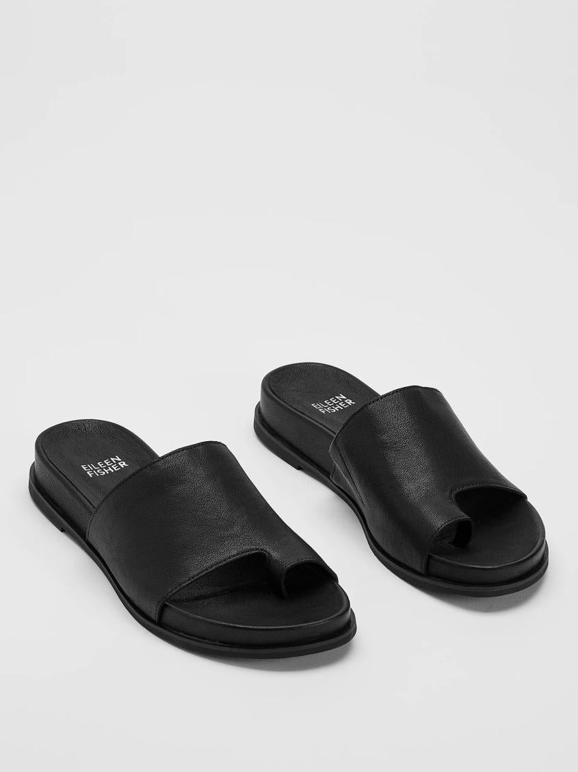 Eileen Fisher Shoes | Digit Leather Slide Sandal Black - Women