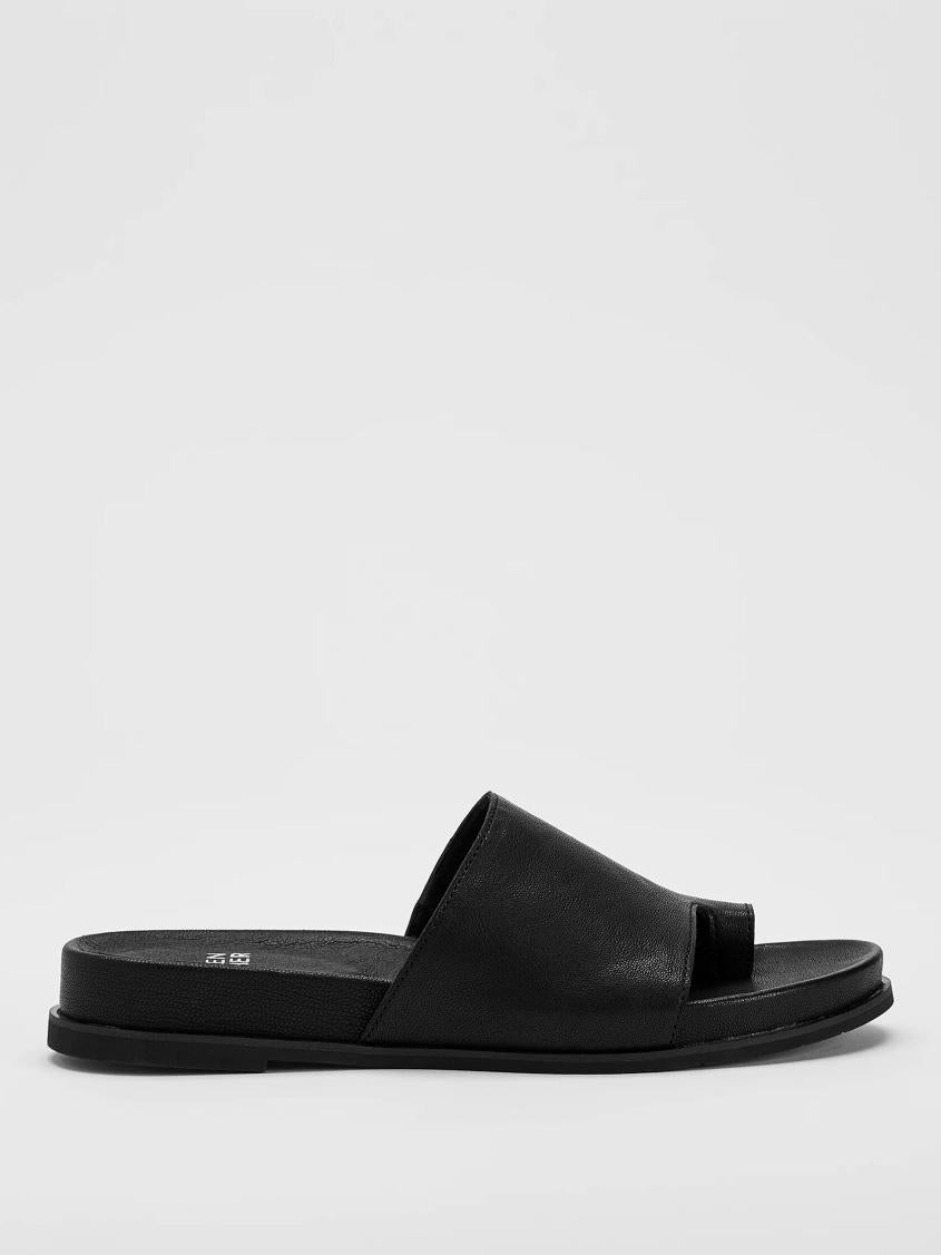 Eileen Fisher Shoes | Digit Leather Slide Sandal Black - Women