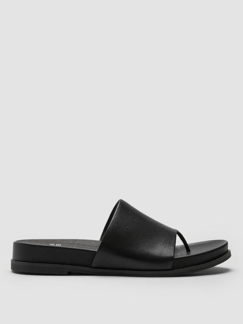 Eileen Fisher Shoes | Duet Tumbled Leather Sandal Black - Women