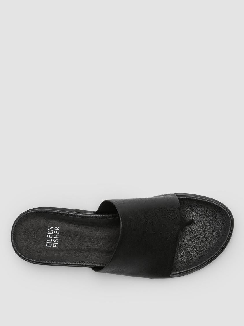 Eileen Fisher Shoes | Duet Tumbled Leather Sandal Black - Women