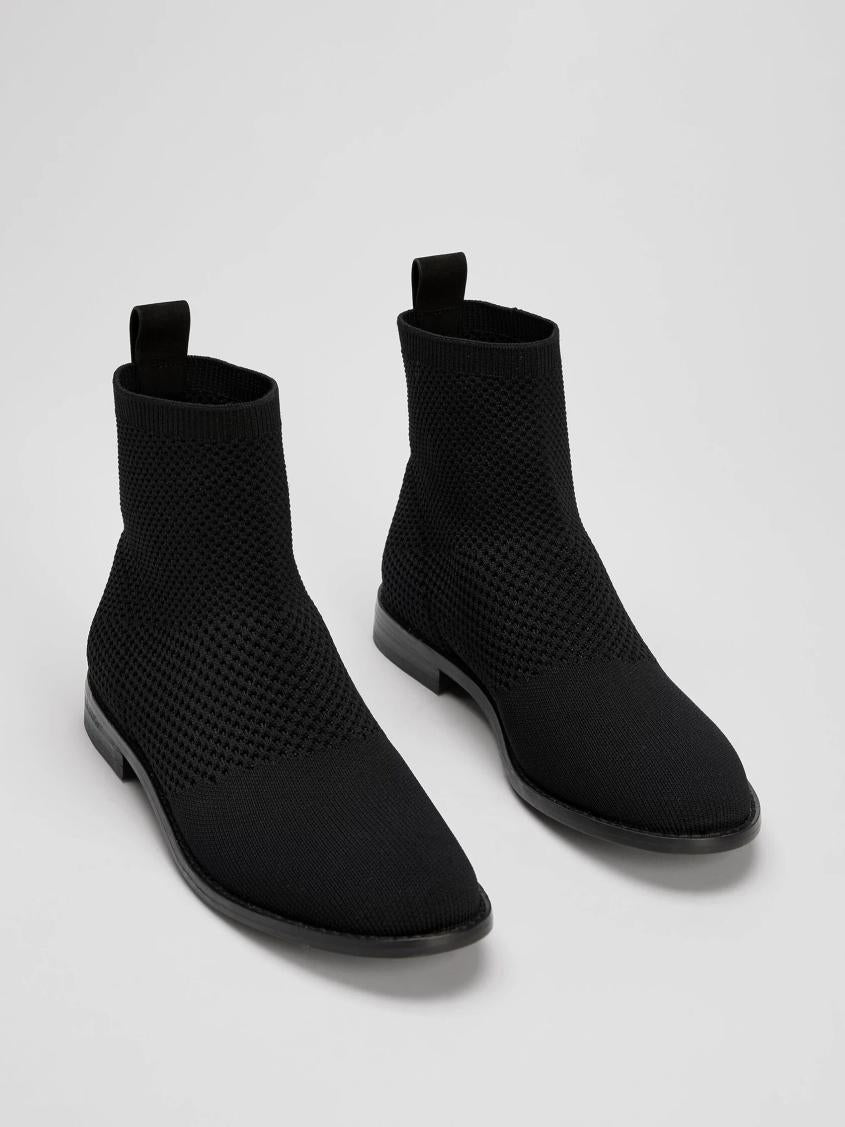 Eileen Fisher Shoes | Jude Recycled Stretch Knit Bootie Black - Women