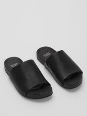 Eileen Fisher Shoes | Mask Tumbled Leather Slide Sandal Black - Women