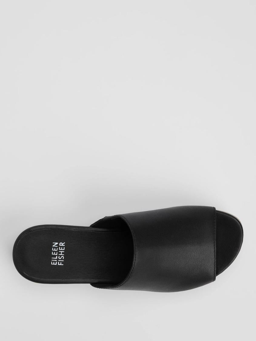Eileen Fisher Shoes | Novel Leather Wedge Sandal Black - Women
