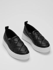 Eileen Fisher Shoes | Poem Nappa Leather Platform Sneaker Black - Women
