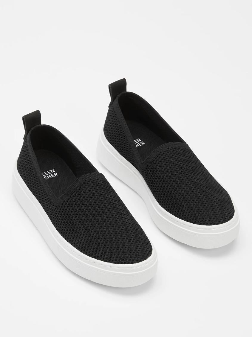 Eileen Fisher Shoes | Prosper Platform Sneaker In Recycled Stretch Knit Black - Women