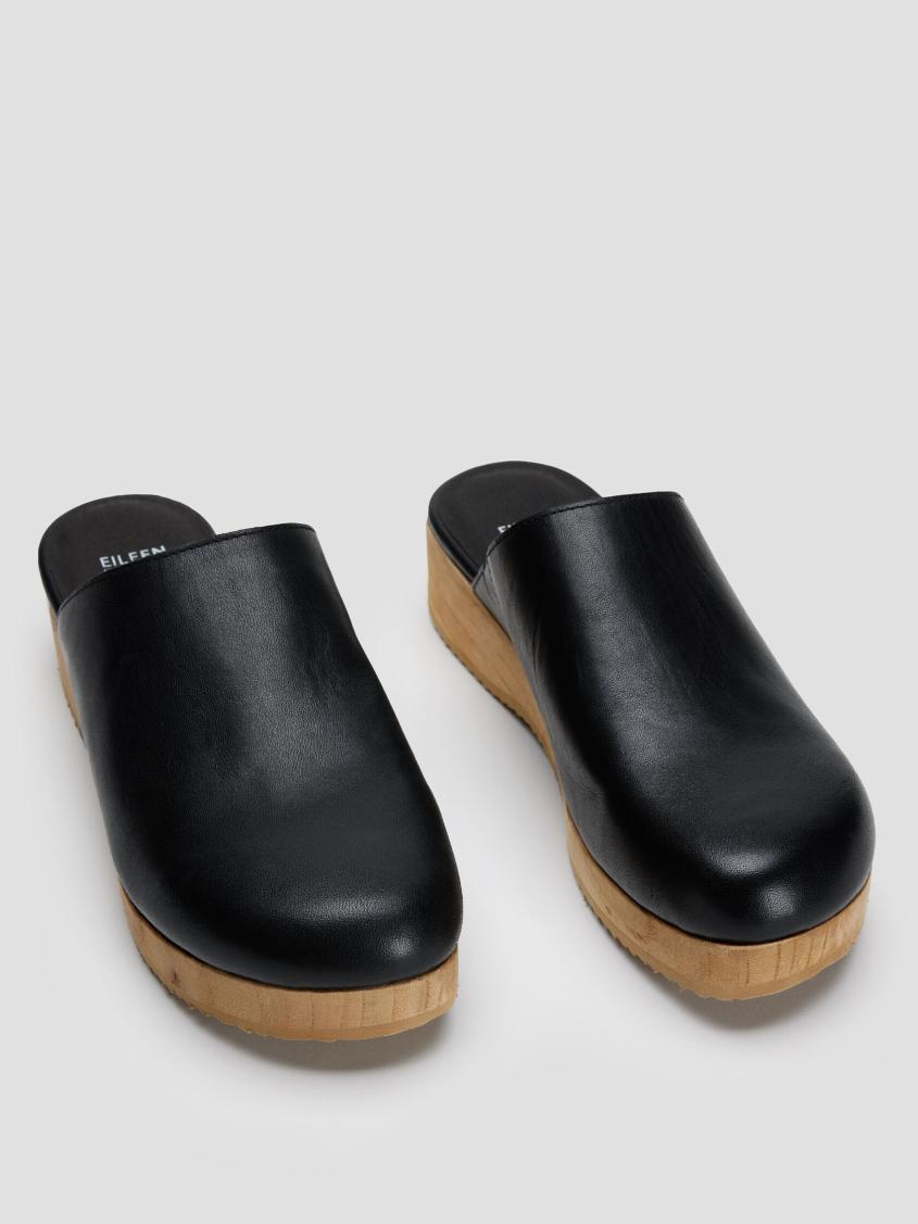 Eileen Fisher Shoes | Smooth Leather Clog Black - Women