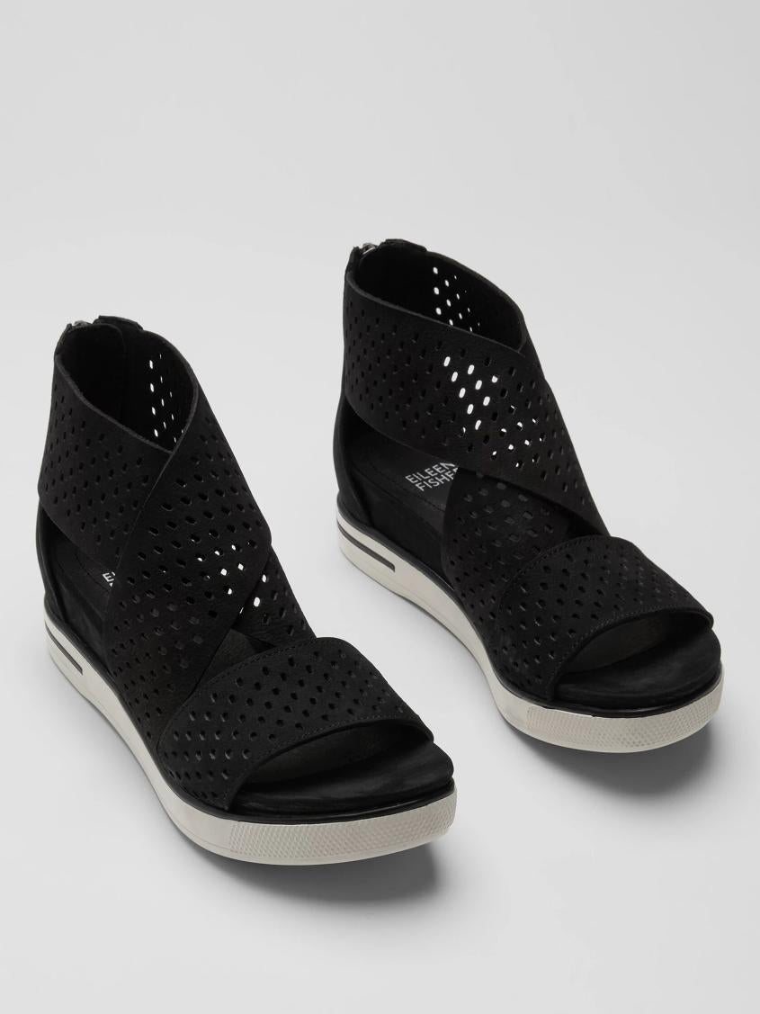 Eileen Fisher Shoes | Sport Tumbled Nubuck Sneaker Sandal Black - Women