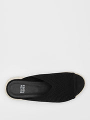 Eileen Fisher Shoes | Tali Recycled Stretch Knit Espadrille Wedge Sandal Black - Women