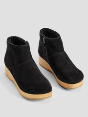 Eileen Fisher Shoes | Warm Suede Clog Bootie Black - Women