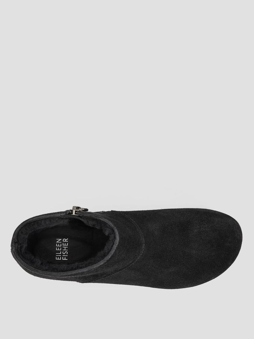 Eileen Fisher Shoes | Warm Suede Clog Bootie Black - Women