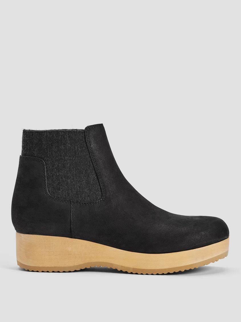 Eileen Fisher Shoes | Words Oiled Nubuck Clog Bootie Black - Women