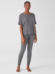 Eileen Fisher Sleepwear | Cozy Brushed Terry Hug High-Waisted Sleep Leggings Ash - Women