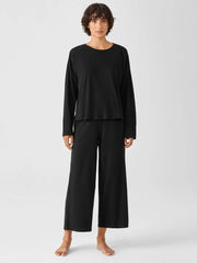Eileen Fisher Sleepwear | Cozy Organic Cotton Interlock Box-Top Black - Women