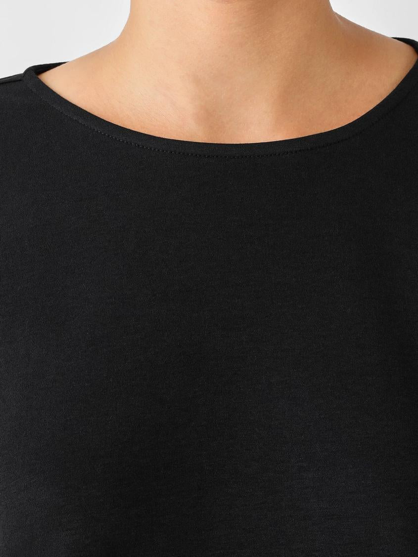 Eileen Fisher Sleepwear | Cozy Organic Cotton Interlock Box-Top Black - Women