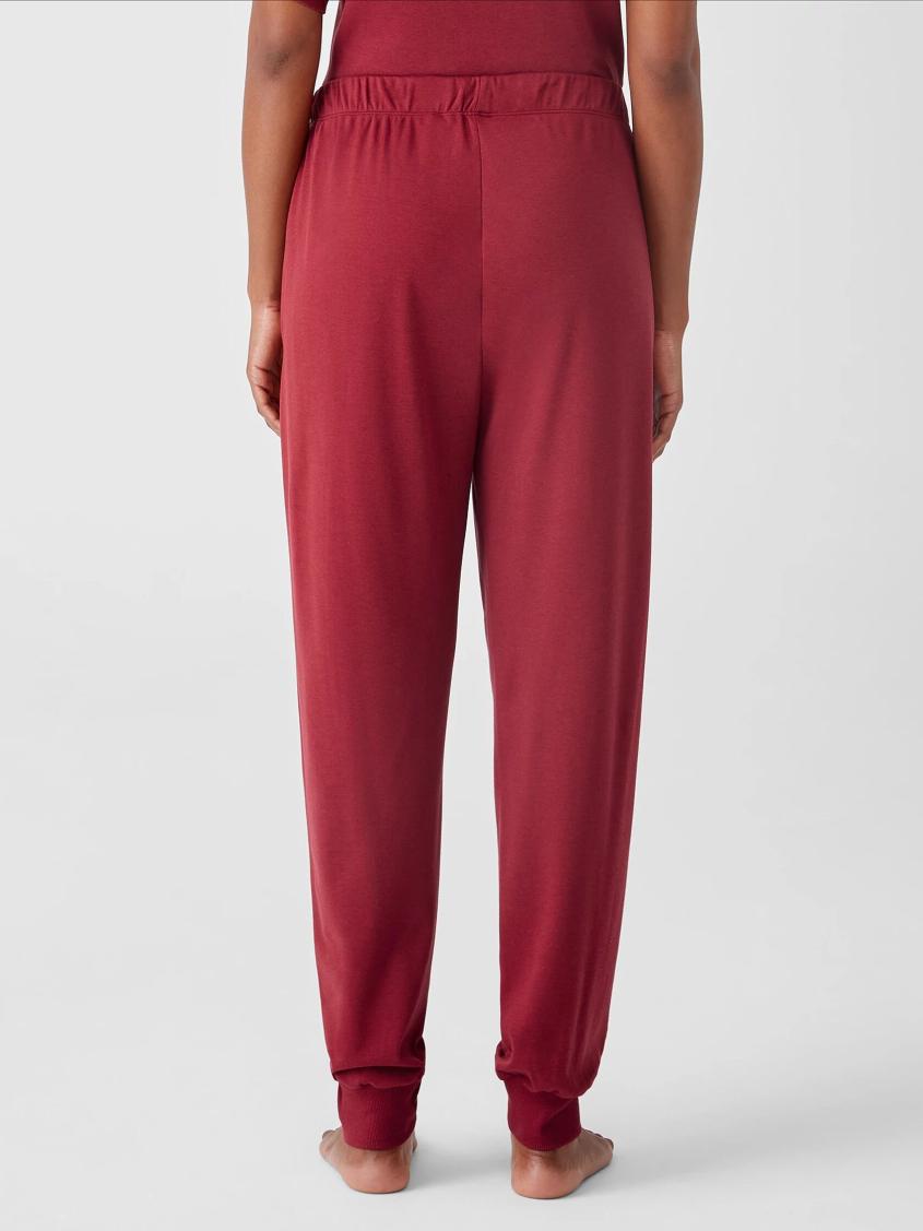 Eileen Fisher Sleepwear | Cozy Organic Cotton Interlock Jogger Pant Cranberry - Women