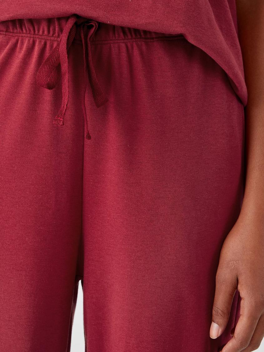 Eileen Fisher Sleepwear | Cozy Organic Cotton Interlock Jogger Pant Cranberry - Women