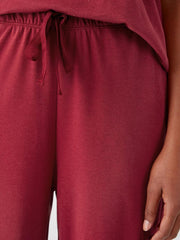 Eileen Fisher Sleepwear | Cozy Organic Cotton Interlock Jogger Pant Cranberry - Women