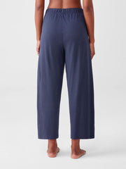 Eileen Fisher Sleepwear | Cozy Organic Cotton Interlock Wide-Leg Pant Indigo - Women