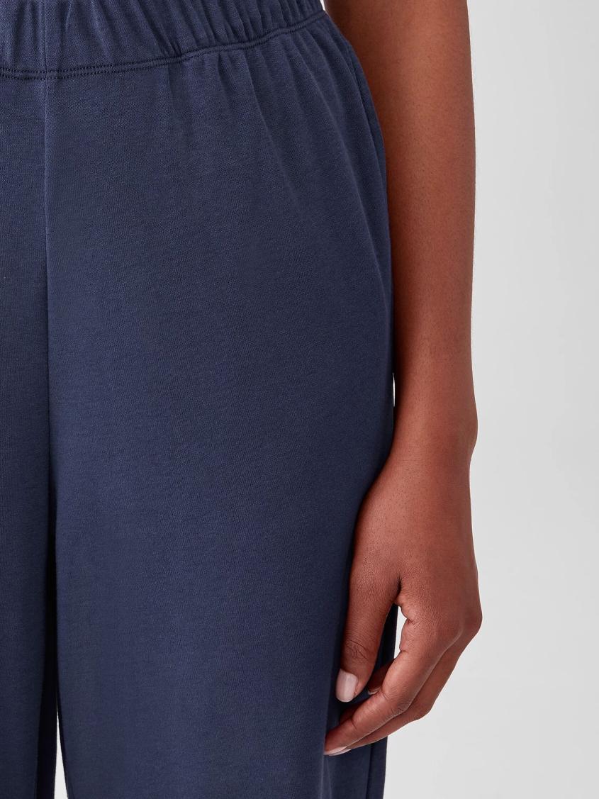Eileen Fisher Sleepwear | Cozy Organic Cotton Interlock Wide-Leg Pant Indigo - Women