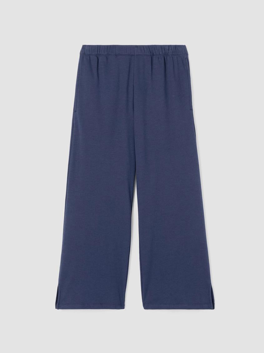 Eileen Fisher Sleepwear | Cozy Organic Cotton Interlock Wide-Leg Pant Indigo - Women