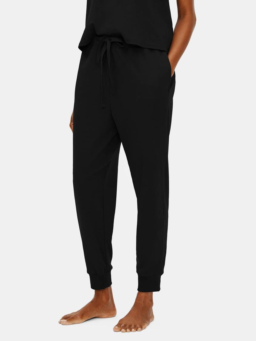 Eileen Fisher Sleepwear | Organic Cotton Interlock Jogger Sleep Pant Black - Women