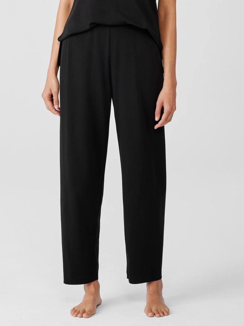 Eileen Fisher Sleepwear | Organic Cotton Interlock Lantern Sleep Pant Black - Women